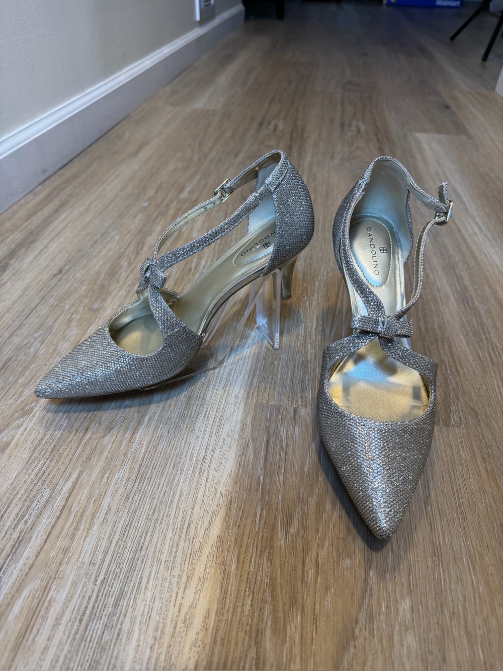 Bandolino Champagne Metallic Heels Size 8 Mother of the Bride Evening Shoes New